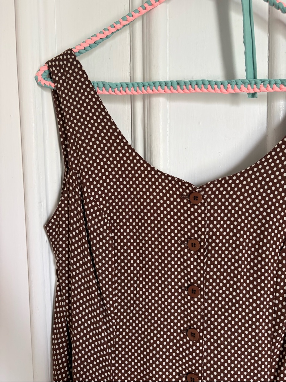 Vintage Brown Polka Dot Jumpsuit - Picture 10 of 10